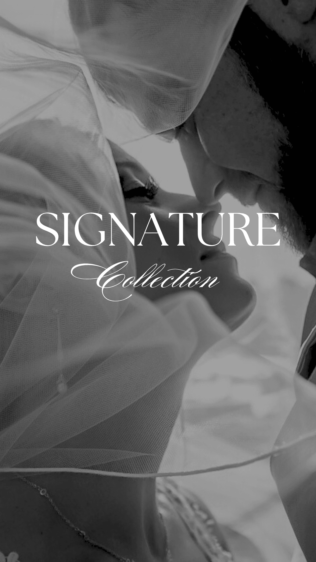 Bride and groom under the veil in a black-and-white wedding portrait-Cancun