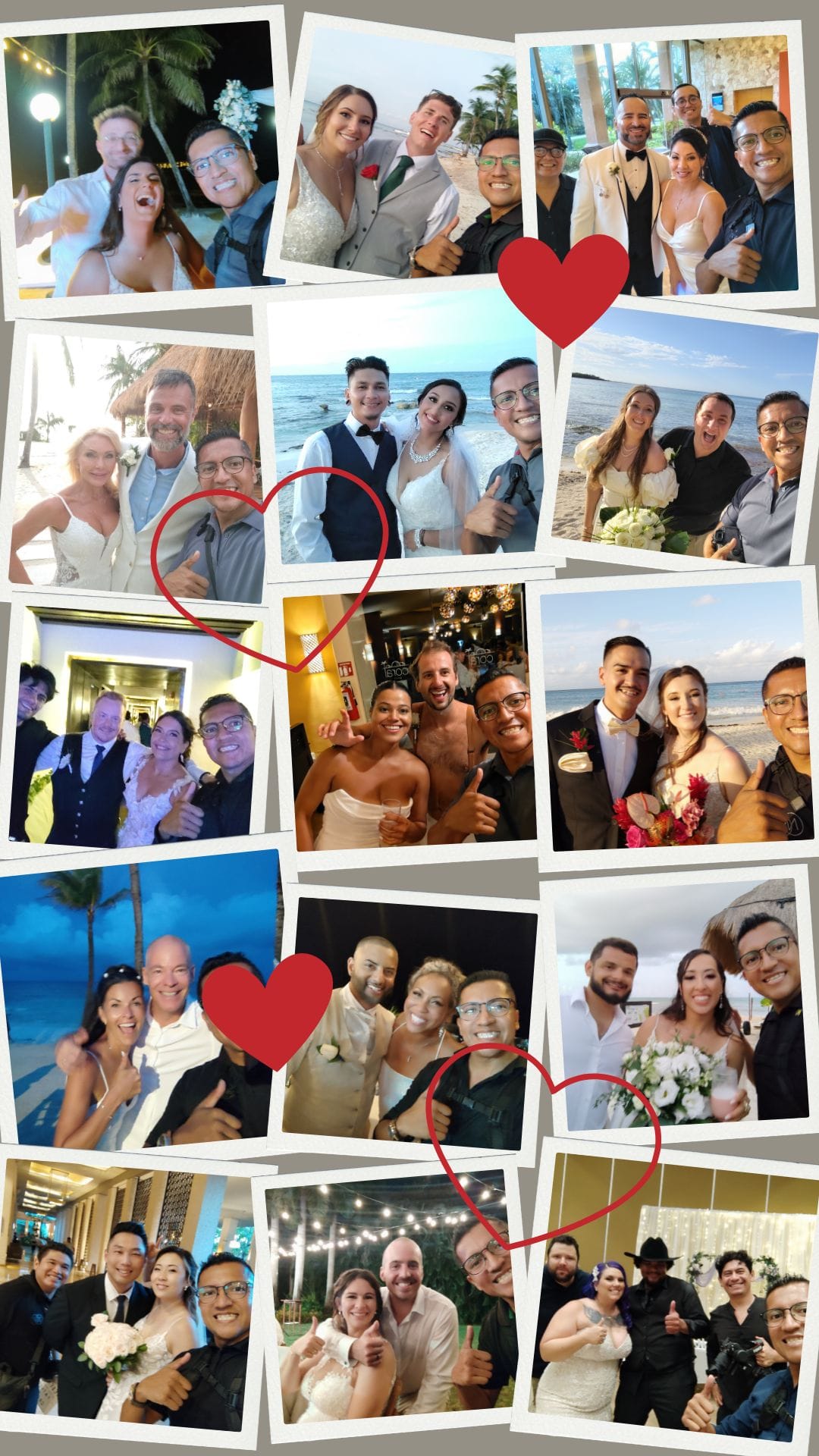 Historia de Instagram Novios Collage de fotos Gris