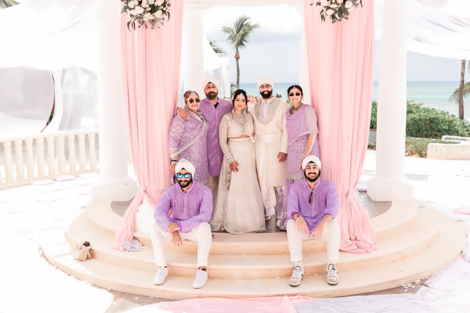 Sikh wedding ceremony photographed by Xavier Bau Weddings in the Riviera Maya